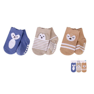 Hudson Baby 3pcs Baby Socks With Non-Skid