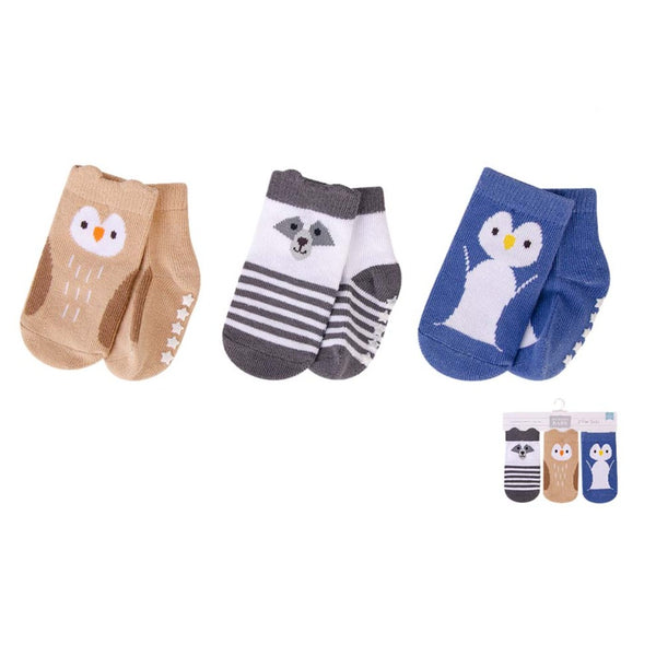 Hudson Baby 3pcs Baby Socks With Non-Skid