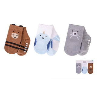 Hudson Baby 3pcs Baby Socks With Non-Skid