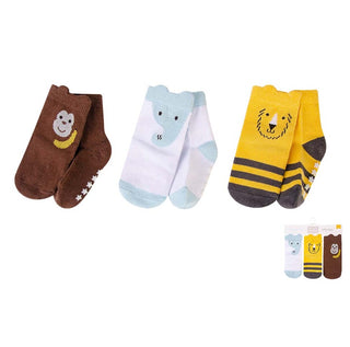 Hudson Baby 3pcs Baby Socks With Non-Skid