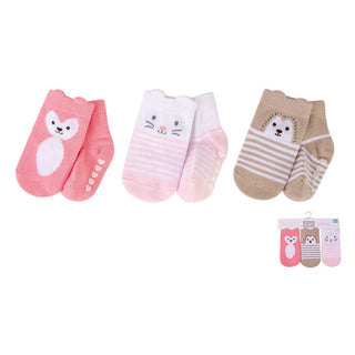 Hudson Baby 3pcs Baby Socks With Non-Skid