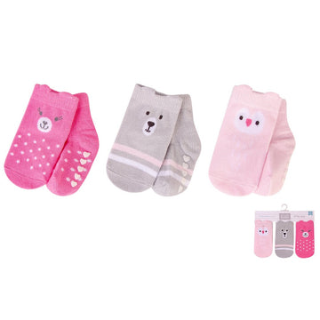 Hudson Baby 3pcs Baby Socks With Non-Skid - 0