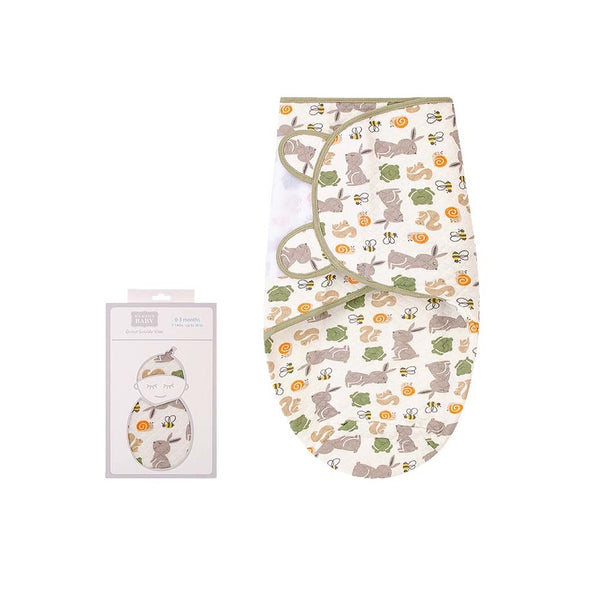 Hudson Baby Quilted Swaddle Wrap (0-3m)