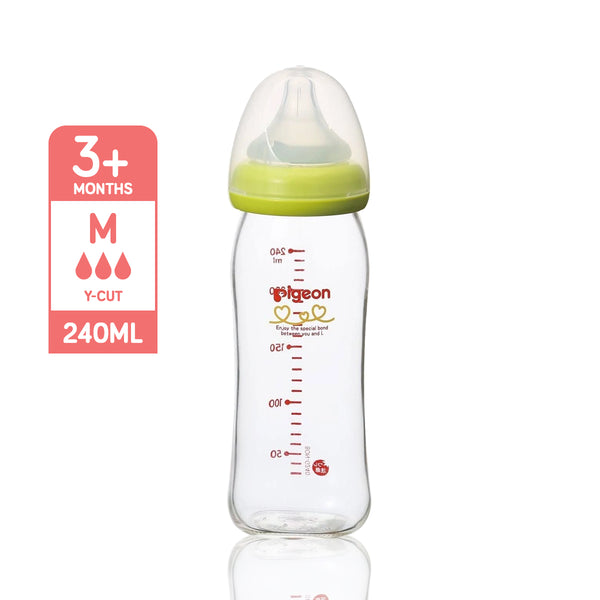 [Made In Japan] Pigeon SofTouch Peristaltic PLUS Glass Bottle (160ml/240ml)(Promo)
