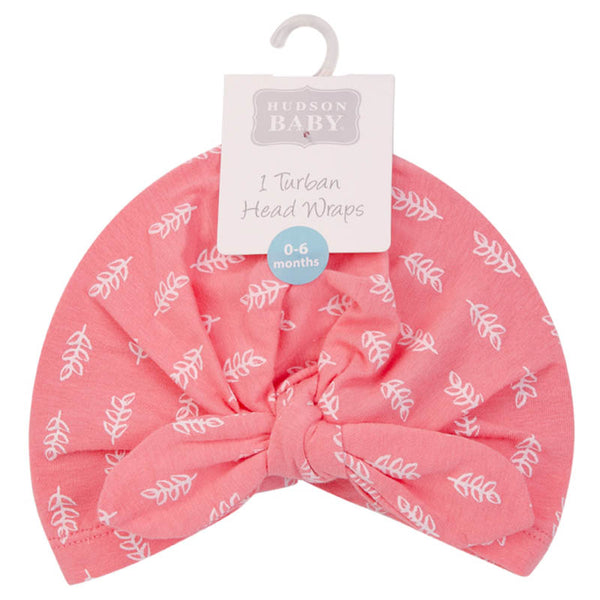 Hudson Baby 1pc Turban Cap (0-6m)