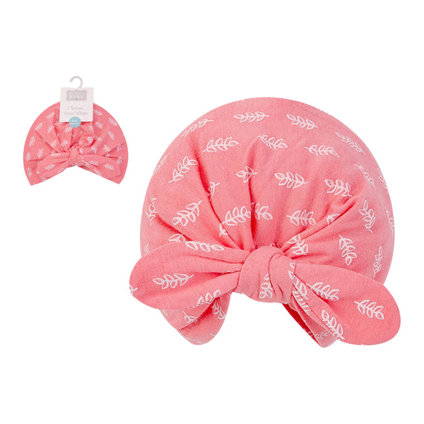 Hudson Baby 1pc Turban Cap (0-6m)