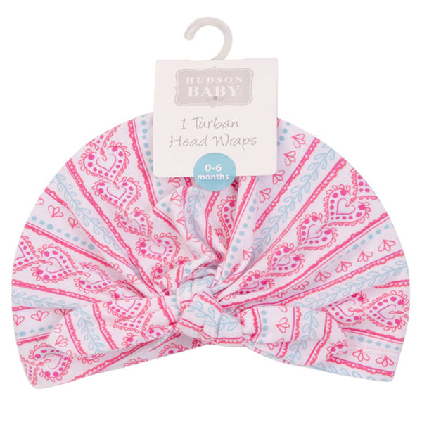 Hudson Baby 1pc Turban Cap (0-6m)