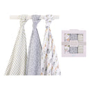 Hudson Baby 3pcs Muslin Swaddle Blanket Gift-1