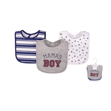 Hudson Baby 3pcs Interlock Terry Bibs