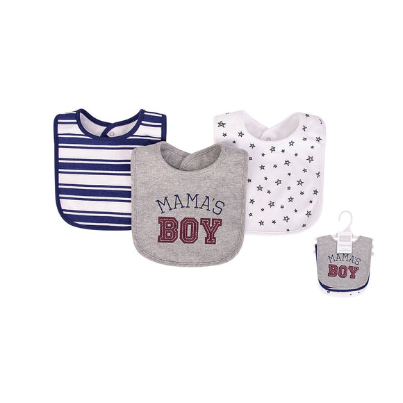 Hudson Baby 3pcs Interlock Terry Bibs