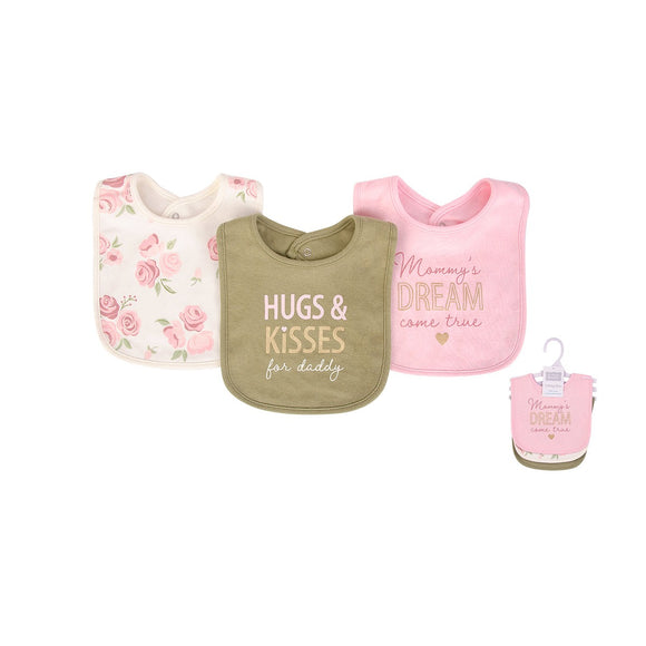 Hudson Baby 3pcs Interlock Terry Bibs