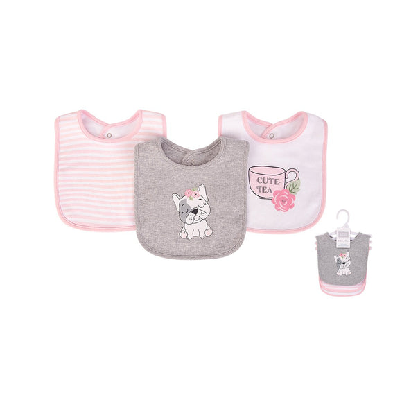 Hudson Baby 3pcs Interlock Terry Bibs