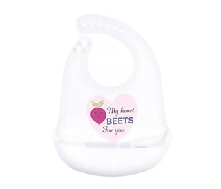 Buy my-heart-beets-for-you Hudson Baby 1pc Silicone Bib