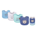 Luvable Friends 4pcs EMB Bib With PEVA Back-15