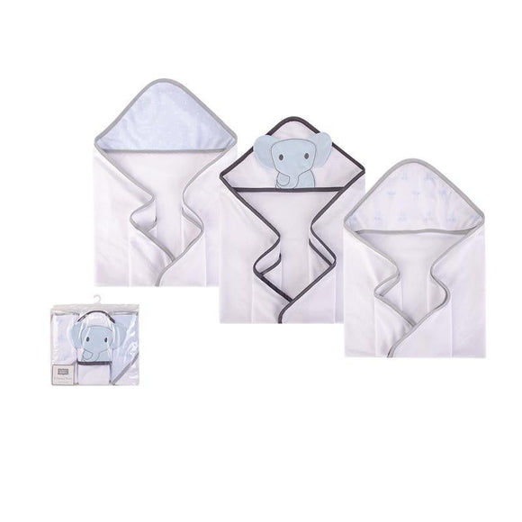 Hudson Baby 3pcs Knit Terry Hooded Towel