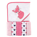 Luvable Friends Hooded Towel & 5pcs Washcloths