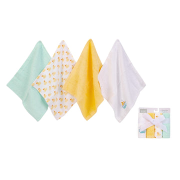Hudson Baby 4pcs Washcloths (Woven Terry) - 0