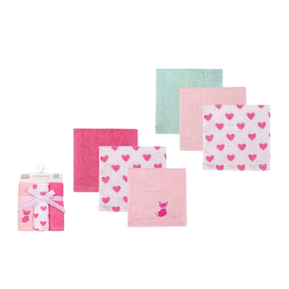 Buy fox-and-hearts Hudson Baby 6pcs Washcloths (10x10inch) (Woven Terry)