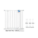 Lucky Baby SG03 Smart System Swing Back Steel Gate - White