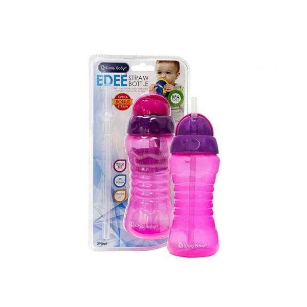 Lucky Baby Edee Straw Bottle With Extra Straw Set