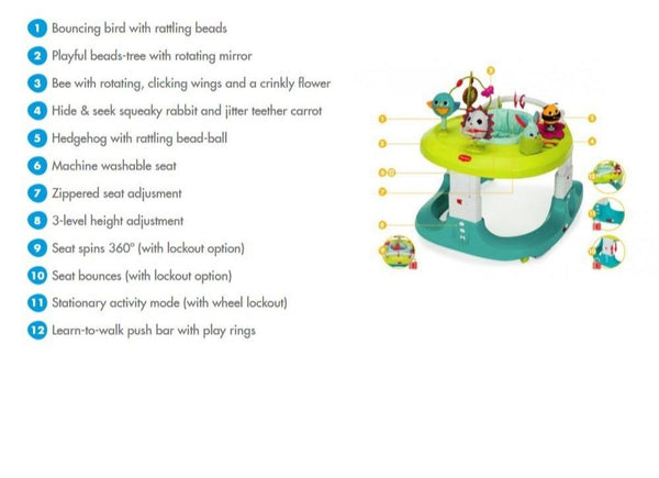 Tiny Love Meadow Days - 4 in 1 Here I Grow Baby Walker and Mobile Activity Center