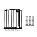 Lucky Baby Smart System 2 Ways Swing Back Steel Gate - Black-1
