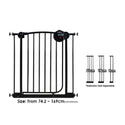 Lucky Baby Smart System 2 Ways Swing Back Steel Gate - Black