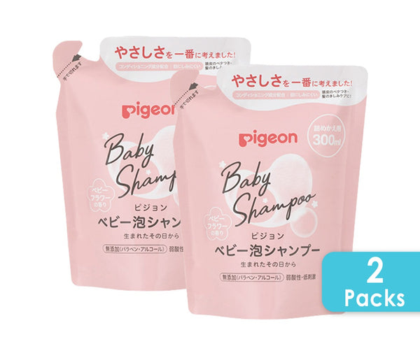 [Made In Japan] Pigeon Baby Foam Shampoo Baby Flower Fragrance (350ml Bottle/ 300ml Refill Packs) (Promo)