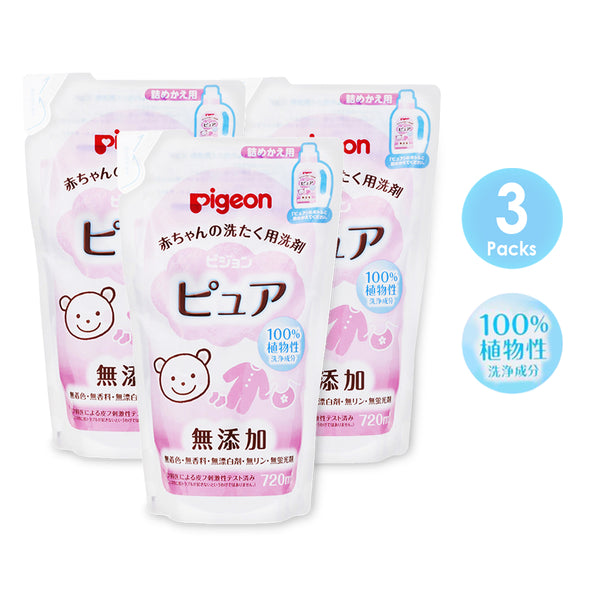 Pigeon Japan Baby Laundry Pure Detergent 720ml Refill Packs (1 Refill/3Refills/6 Refills/9 Refills/12 Refills/18 Refills)(Promo)