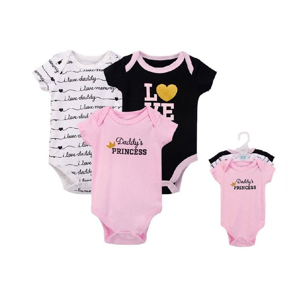 Hudson Baby 3pcs Body Suit Set - Girls Design (0-3m/3-6m)