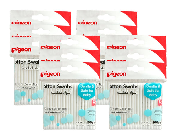 Pigeon Baby Cotton Swabs Plastic Stem (100pcs Per Pack)