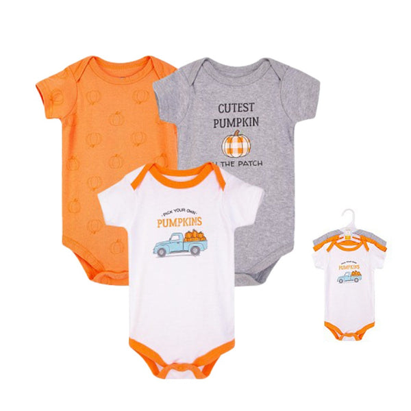 Hudson Baby 3pcs Bodysuit Short Sleeve Set (0-3m/3-6m/6-9m/9-12m)