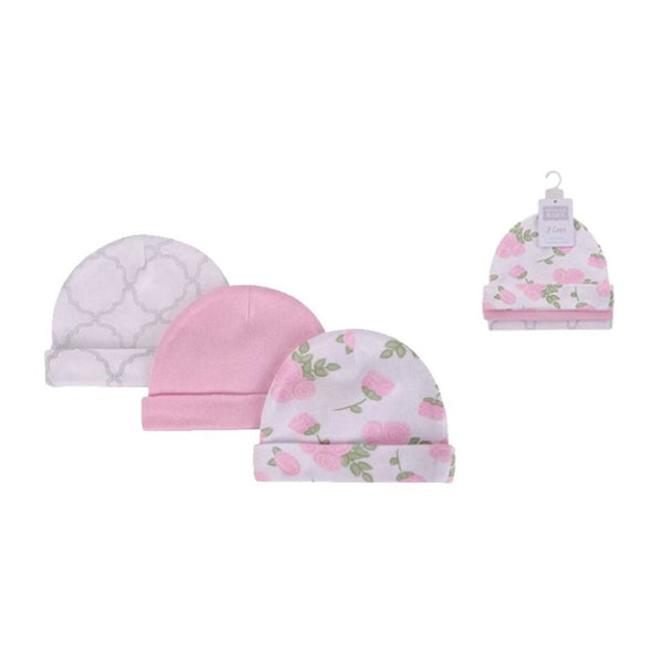 Hudson Baby 3pcs Cap Set (0-6M)