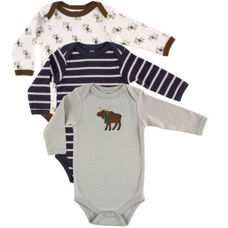 Hudson Baby 3pcs Bodysuit With Long Sleeve (0-3m/3-6m/6-9m/9-12m)