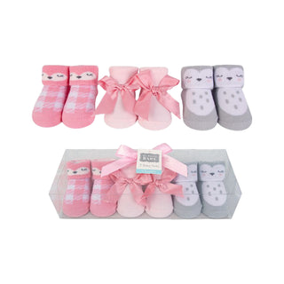 Buy pink-14321 Hudson Baby 3 Pair Socks Gift Set