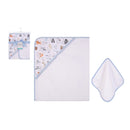 Hudson Baby 1pc Hooded Towel & Washcloths (Woven Terry)-6