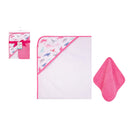 Hudson Baby 1pc Hooded Towel & Washcloths (Woven Terry)-9