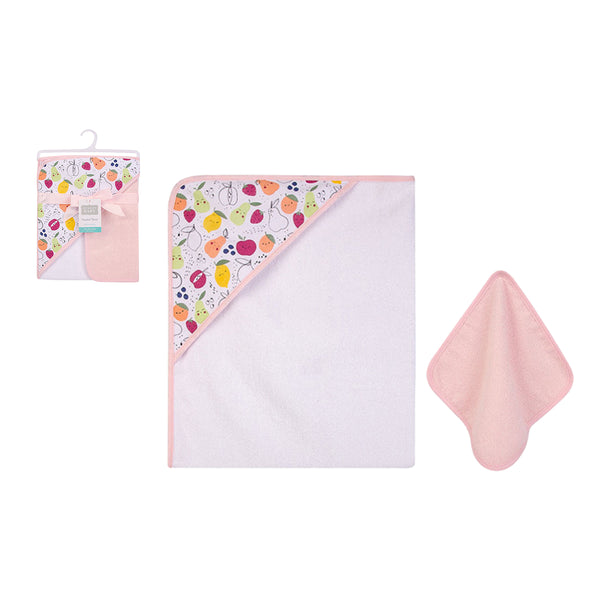 Hudson Baby 1pc Hooded Towel & Washcloths (Woven Terry)