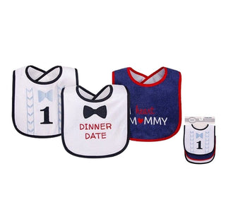 Buy dinner-date Luvable Friends 3pcs Knit Terry With Peva Bib