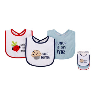 Buy muffin Luvable Friends 3pcs Knit Terry With Peva Bib