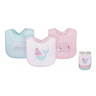 Buy mermaid Luvable Friends 3pcs Knit Terry With Peva Bib