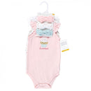 Hudson Baby 6pcs Short Sleeve Bodysuit and Headbands Set-6