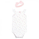 Hudson Baby 6pcs Short Sleeve Bodysuit and Headbands Set-4