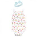 Hudson Baby 6pcs Short Sleeve Bodysuit and Headbands Set-3