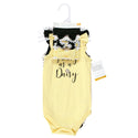 Hudson Baby 6pcs Short Sleeve Bodysuit and Headbands Set