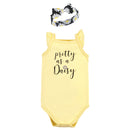 Hudson Baby 6pcs Short Sleeve Bodysuit and Headbands Set-9