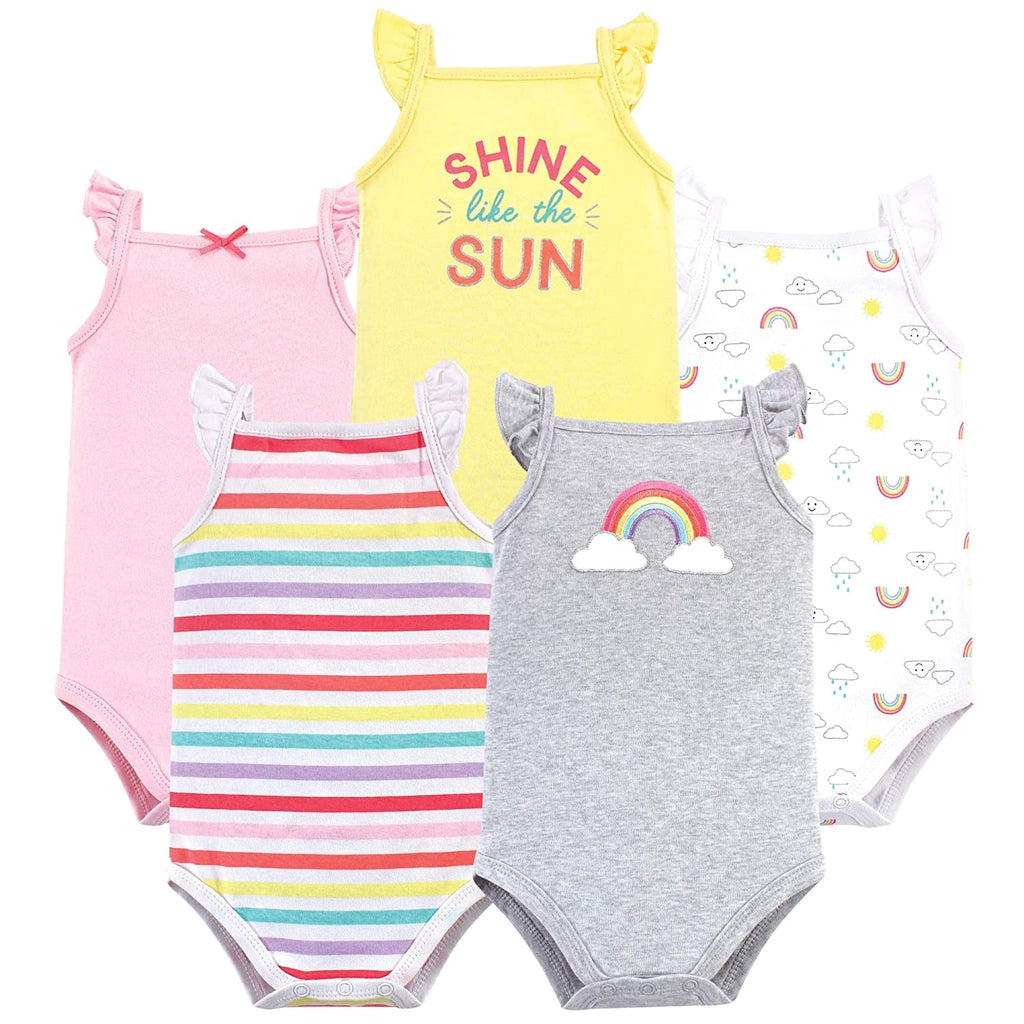 Hudson Baby 5pcs Vest Bodysuit Set - Rainbow