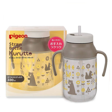 Pigeon Straw Bottle Kurutto 330ml - 0