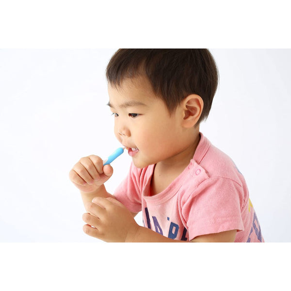 Made in JAPAN Pigeon Training Toothbrush - Lesson 4 (Blue/Pink)