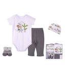 Hudson Baby 4pcs New Born Baby Clothing Gift Set (0-6 Months)-1
